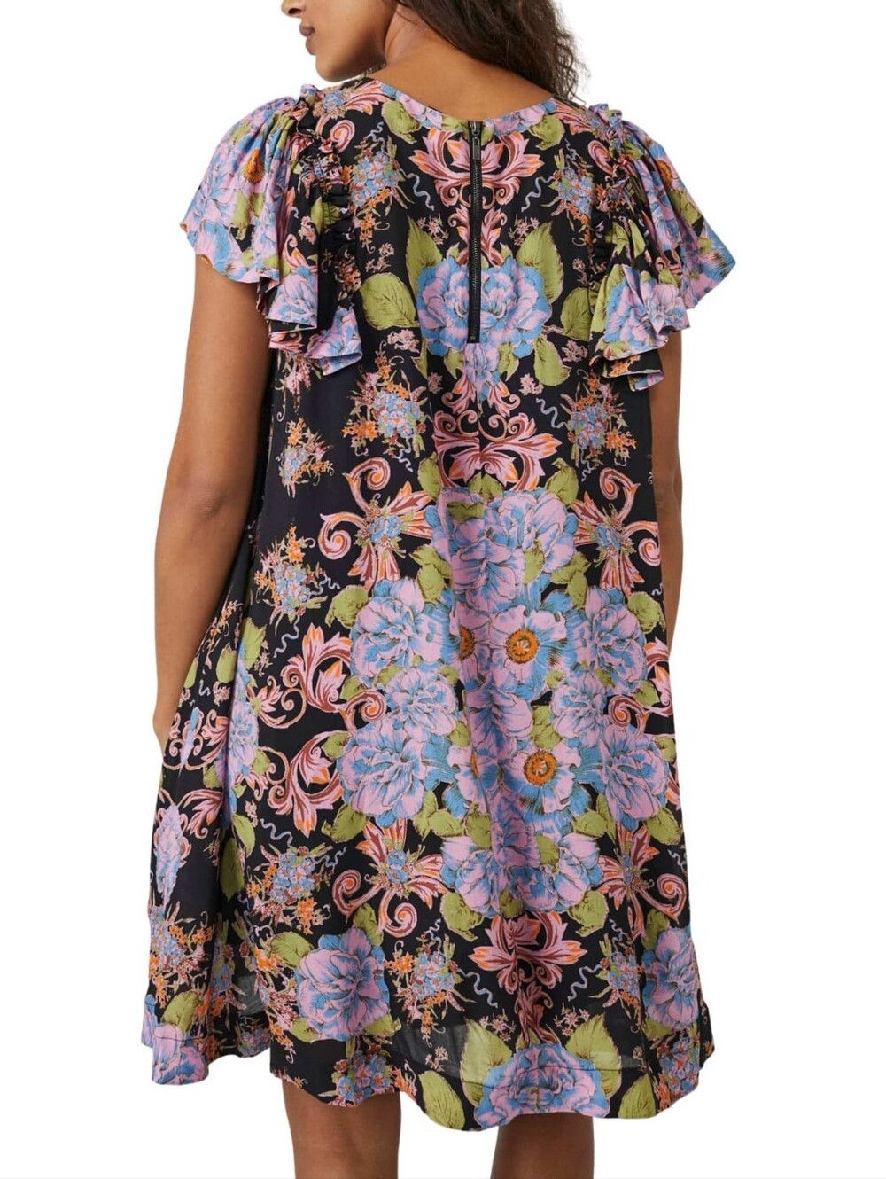 Free People Yara Mini Dress Twilight Combo Floral Size Medium - Picture 2 of 9